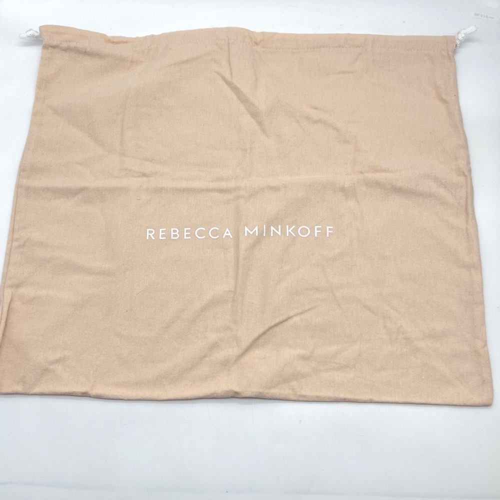 Rebecca Minkoff Tan Cotton Drawstring Dust Bag Handbag Storage Cover 18x15